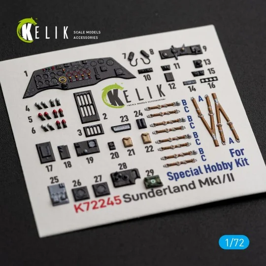 Sunderlend MkI/II - interior 3D decals for Special Hobby, 1/72 - Ke... Sunderlend MkI/II - interior 3D decals for Special Hobby, 1/72 - Ke...