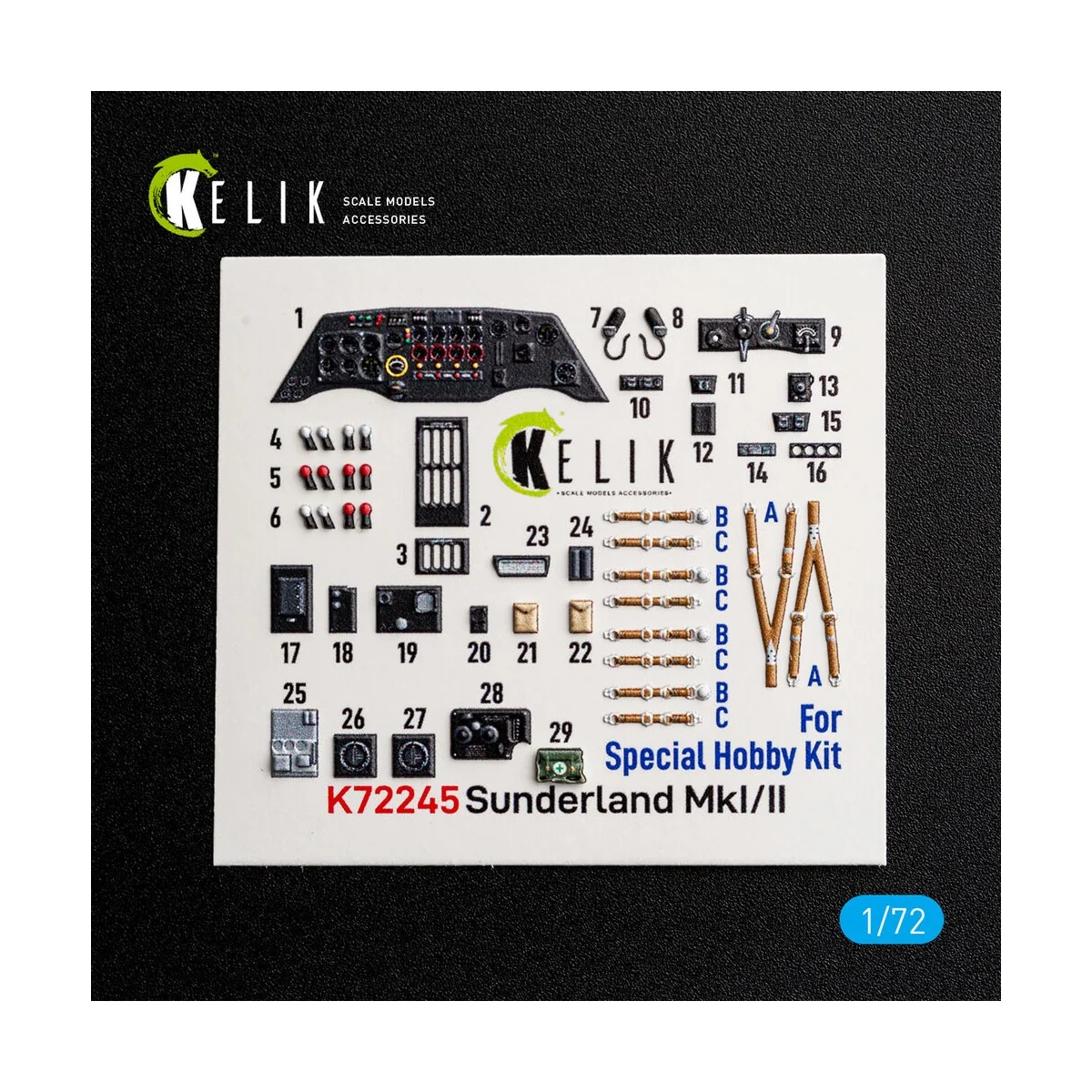 Sunderlend MkI/II - interior 3D decals for Special Hobby, 1/72 - Ke... Sunderlend MkI/II - interior 3D decals for Special Hobby, 1/72 - Ke...