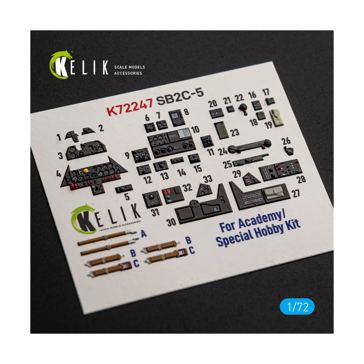 SB2C-5 - interior 3D decals for Academy / Special Hobby, 1/72 - Kel... SB2C-5 - interior 3D decals for Academy / Special Hobby, 1/72 - Kel...