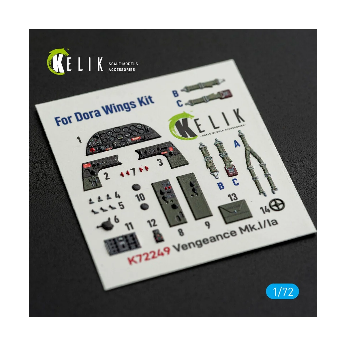 Vengeance Mk.I/Ia - interior 3D decals for Dora Wings, 1/72 - Kelik... Vengeance Mk.I/Ia - interior 3D decals for Dora Wings, 1/72 - Kelik...