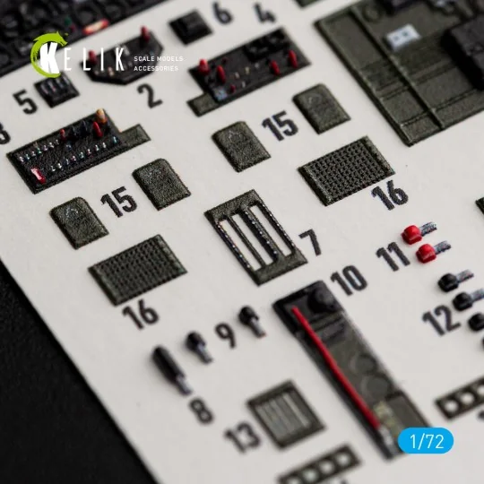 B-25J - interior 3D decals for Eduard, 1/72 - Kelik K72248 B-25J - interior 3D decals for Eduard, 1/72 - Kelik K72248