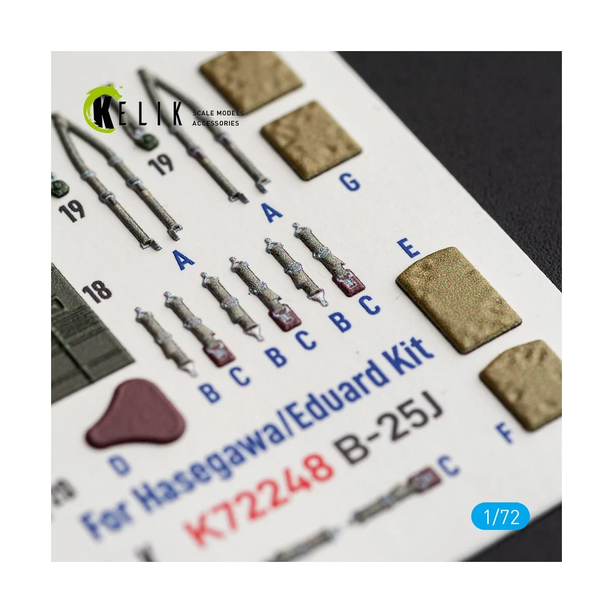 B-25J - interior 3D decals for Eduard, 1/72 - Kelik K72248 B-25J - interior 3D decals for Eduard, 1/72 - Kelik K72248