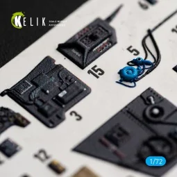 Bf-109 G-2/4 - interior 3D decals for Eduard, 1/72 - Kelik K72252