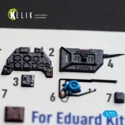 Bf-109 F-2/F-4 - interior 3D decals for Eduard, 1/72 - Kelik K72251 2