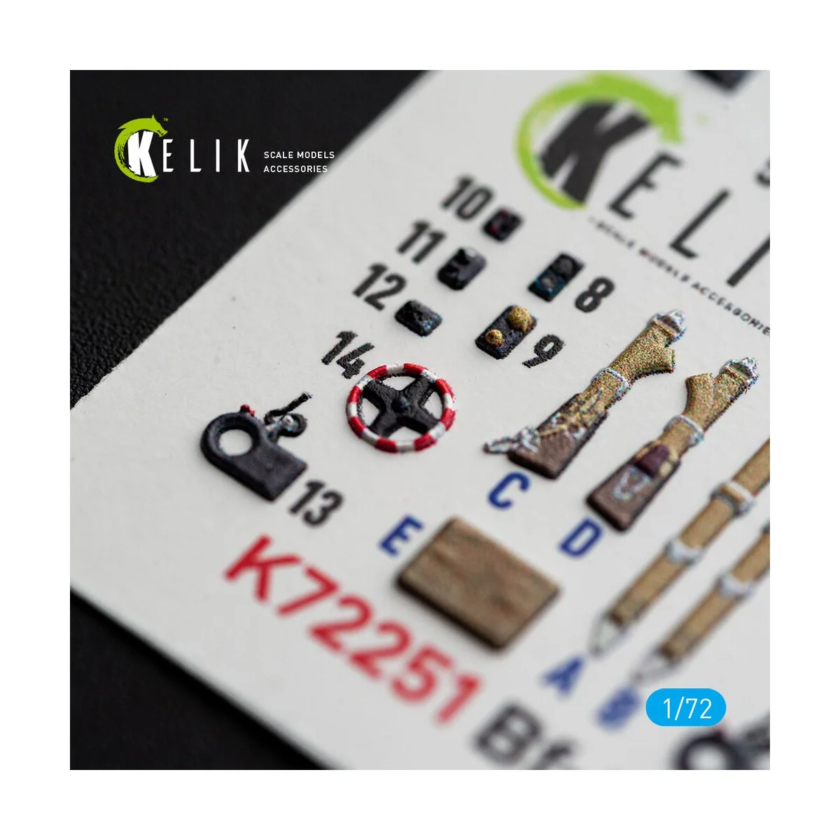 Bf-109 F-2/F-4 - interior 3D decals for Eduard, 1/72 - Kelik K72251 Bf-109 F-2/F-4 - interior 3D decals for Eduard, 1/72 - Kelik K72251