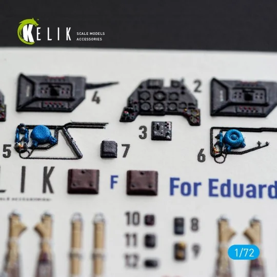 Bf-109 F-2/F-4 - interior 3D decals for Eduard, 1/72 - Kelik K72251 Bf-109 F-2/F-4 - interior 3D decals for Eduard, 1/72 - Kelik K72251