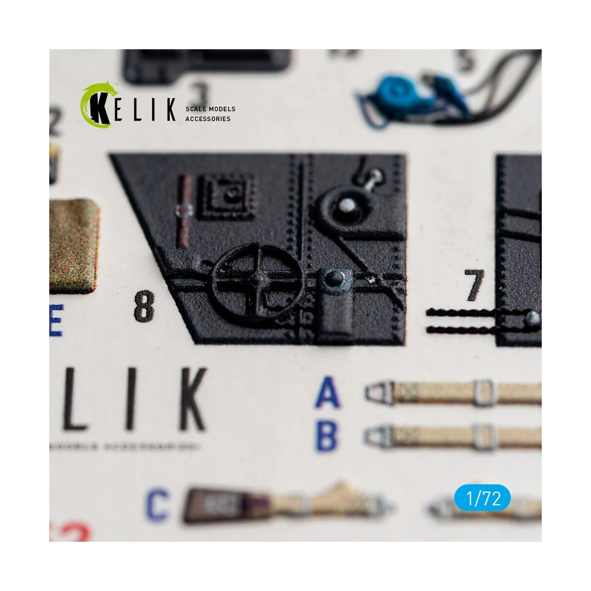 Bf-109 G-2/4 - interior 3D decals for Eduard, 1/72 - Kelik K72252 Bf-109 G-2/4 - interior 3D decals for Eduard, 1/72 - Kelik K72252
