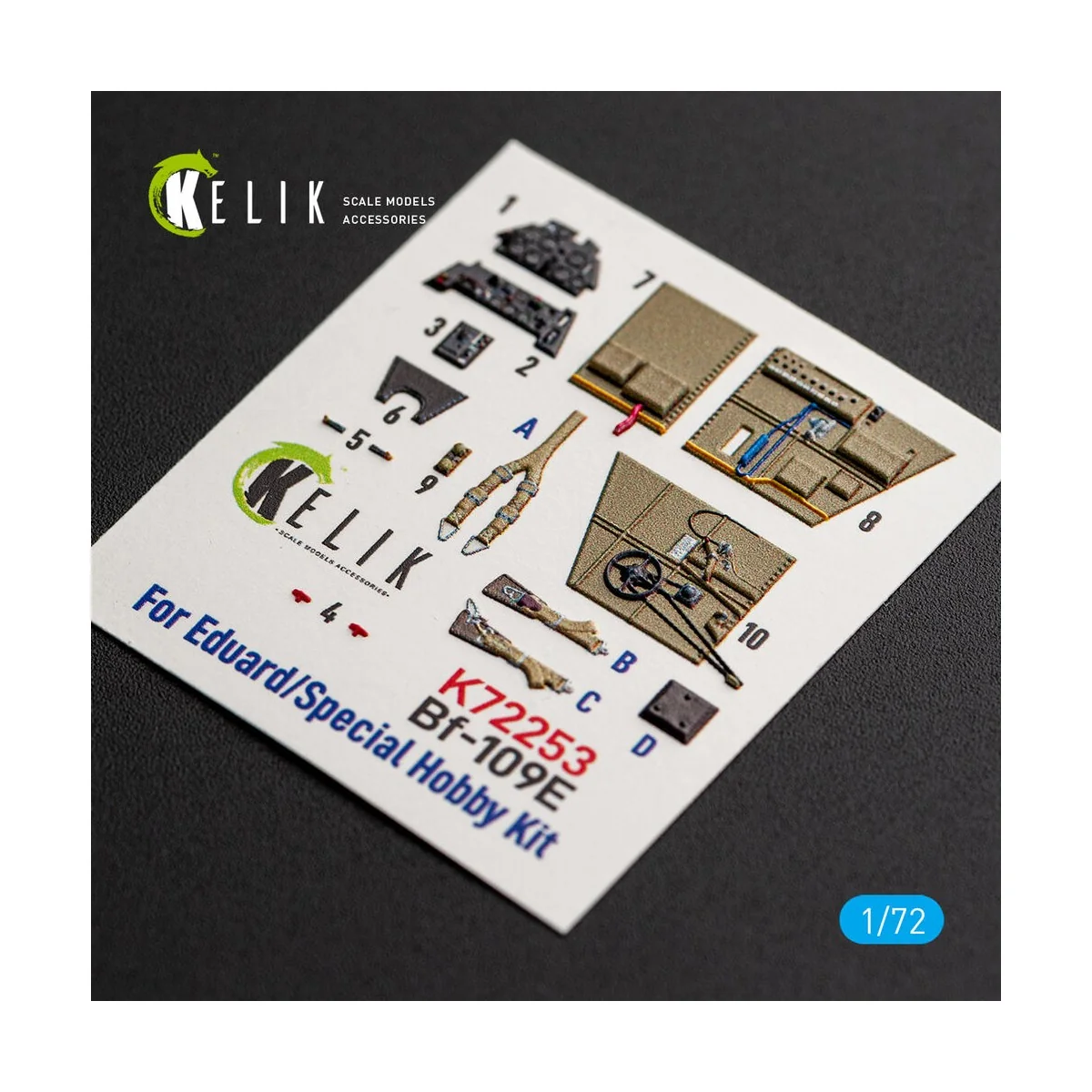 Bf-109 E - interior 3D decals for Special Hobby / Eduard, 1/72 - Ke... Bf-109 E - interior 3D decals for Special Hobby / Eduard, 1/72 - Ke...
