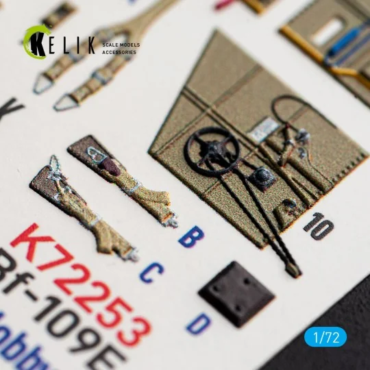 Bf-109 E - interior 3D decals for Special Hobby / Eduard, 1/72 - Ke... Bf-109 E - interior 3D decals for Special Hobby / Eduard, 1/72 - Ke...