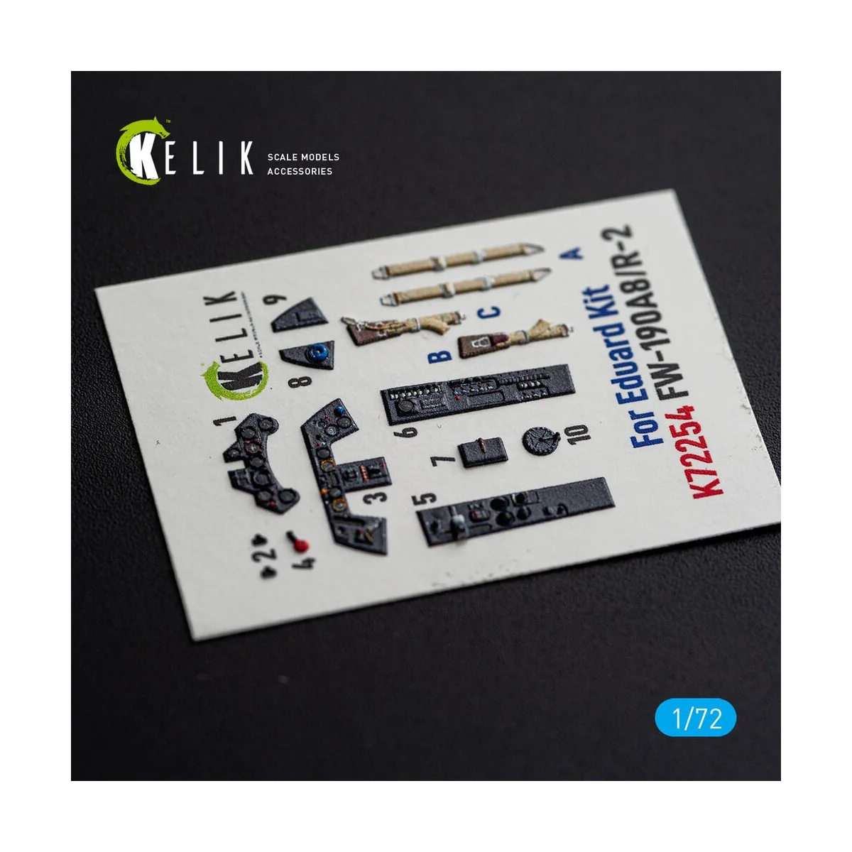 FW-190A8/R-2 - interior 3D decals for Eduard, 1/72 - Kelik K72254 FW-190A8/R-2 - interior 3D decals for Eduard, 1/72 - Kelik K72254