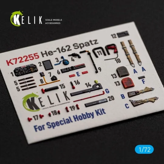 He-162 Spatz - interior 3D decals for Special Hobby, 1/72 - Kelik K... He-162 Spatz - interior 3D decals for Special Hobby, 1/72 - Kelik K...