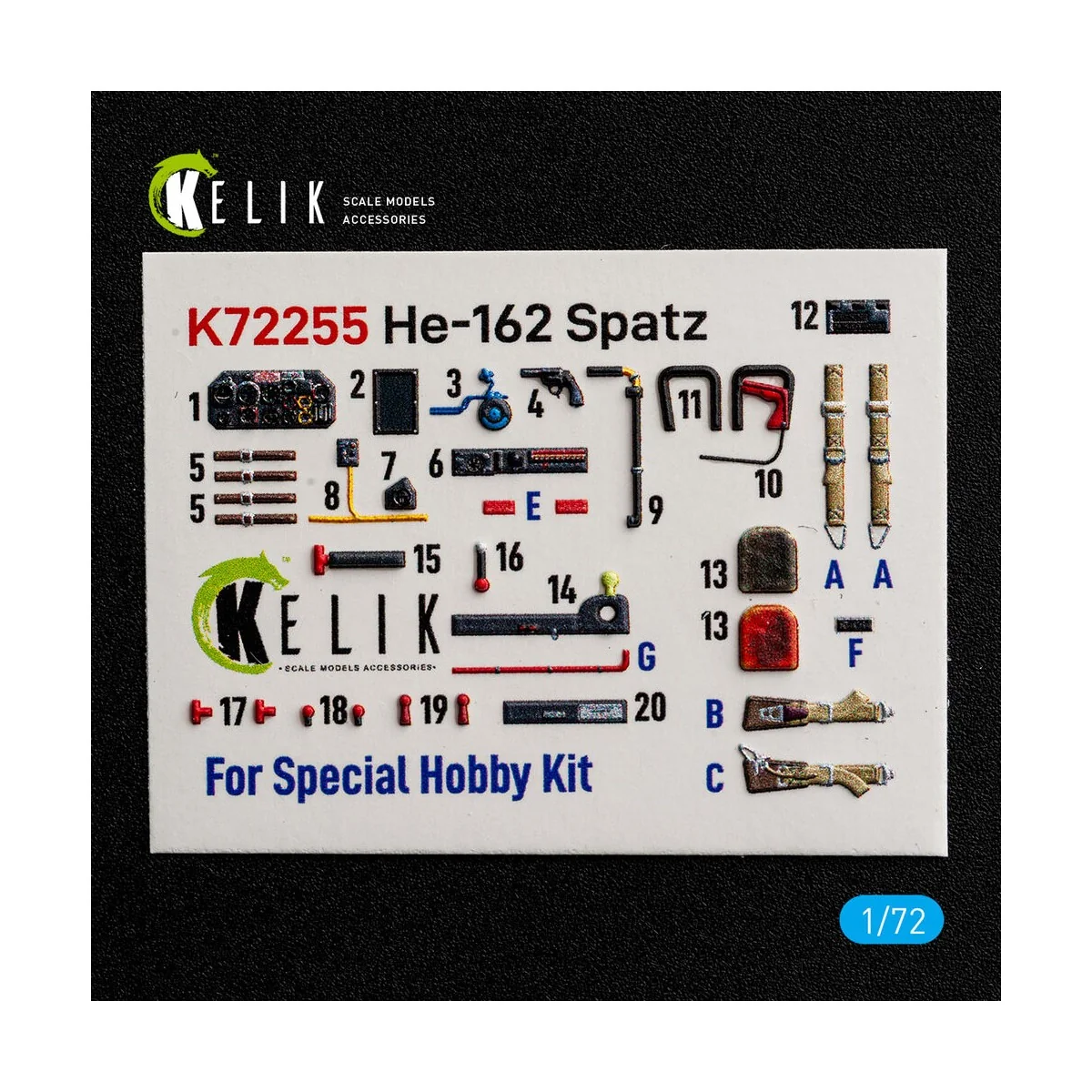 He-162 Spatz - interior 3D decals for Special Hobby, 1/72 - Kelik K... He-162 Spatz - interior 3D decals for Special Hobby, 1/72 - Kelik K...