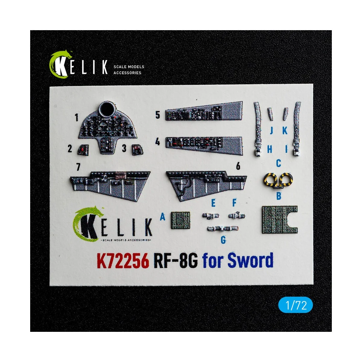 RF-8G - interior 3D decals for Sword, 1/72 - Kelik K72256 RF-8G - interior 3D decals for Sword, 1/72 - Kelik K72256