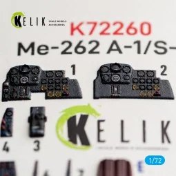 Me-262 A-1/S-92 - interior 3D decals for Arma Hobby, 1/72 - Kelik K...