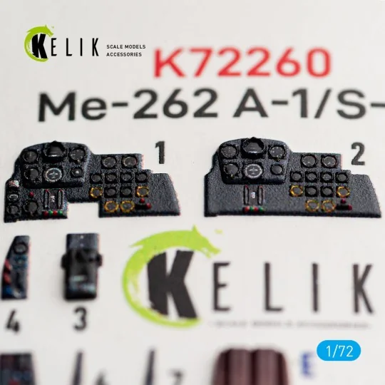Me-262 A-1/S-92 - interior 3D decals for Arma Hobby, 1/72 - Kelik K... Me-262 A-1/S-92 - interior 3D decals for Arma Hobby, 1/72 - Kelik K...