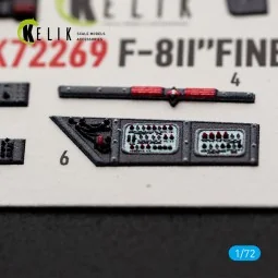 F-8II Finback-B - interior 3D decals for Trumpeter, 1/72 - Kelik K7...