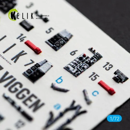 AJ-37 Viggen - interior 3D decals for Special Hobby, 1/72 - Kelik K... AJ-37 Viggen - interior 3D decals for Special Hobby, 1/72 - Kelik K...