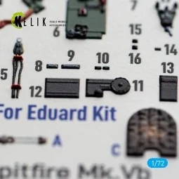 Spitfire Mk.Vb - interior 3D decals for Eduard, 1/72 - Kelik K72262 2