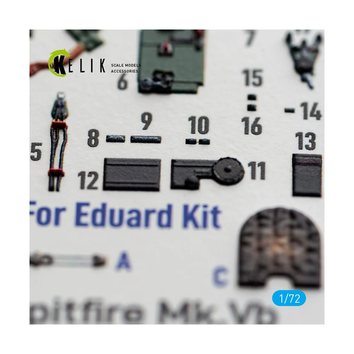 Spitfire Mk.Vb - interior 3D decals for Eduard, 1/72 - Kelik K72262 Spitfire Mk.Vb - interior 3D decals for Eduard, 1/72 - Kelik K72262