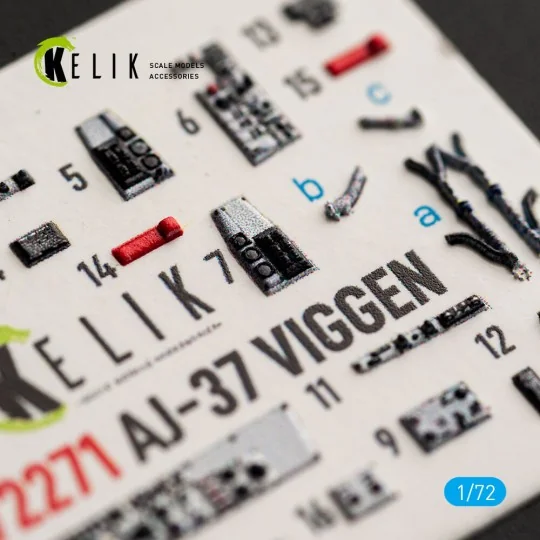 AJ-37 Viggen - interior 3D decals for Special Hobby, 1/72 - Kelik K... AJ-37 Viggen - interior 3D decals for Special Hobby, 1/72 - Kelik K...