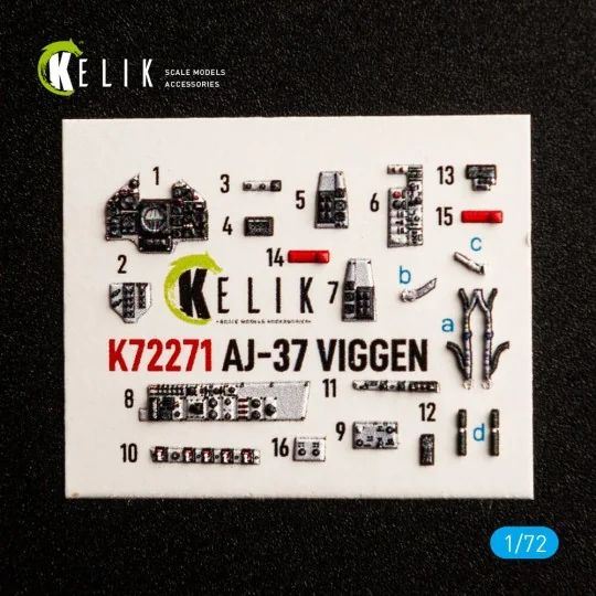 AJ-37 Viggen - interior 3D decals for Special Hobby, 1/72 - Kelik K... AJ-37 Viggen - interior 3D decals for Special Hobby, 1/72 - Kelik K...