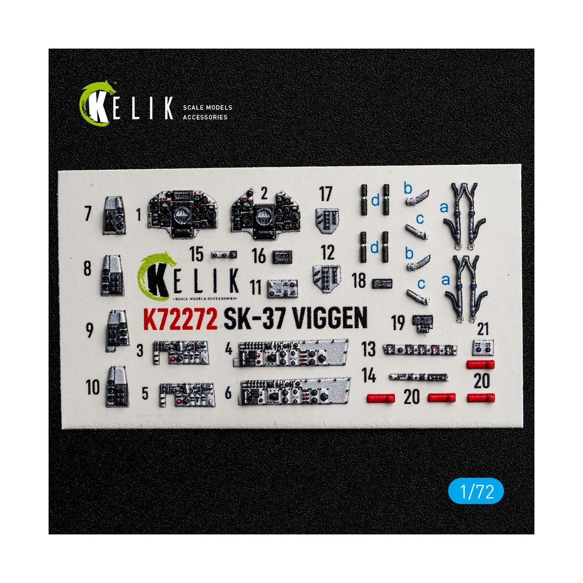 SK-37 Viggen - interior 3D decals for Special Hobby, 1/72 - Kelik K... SK-37 Viggen - interior 3D decals for Special Hobby, 1/72 - Kelik K...