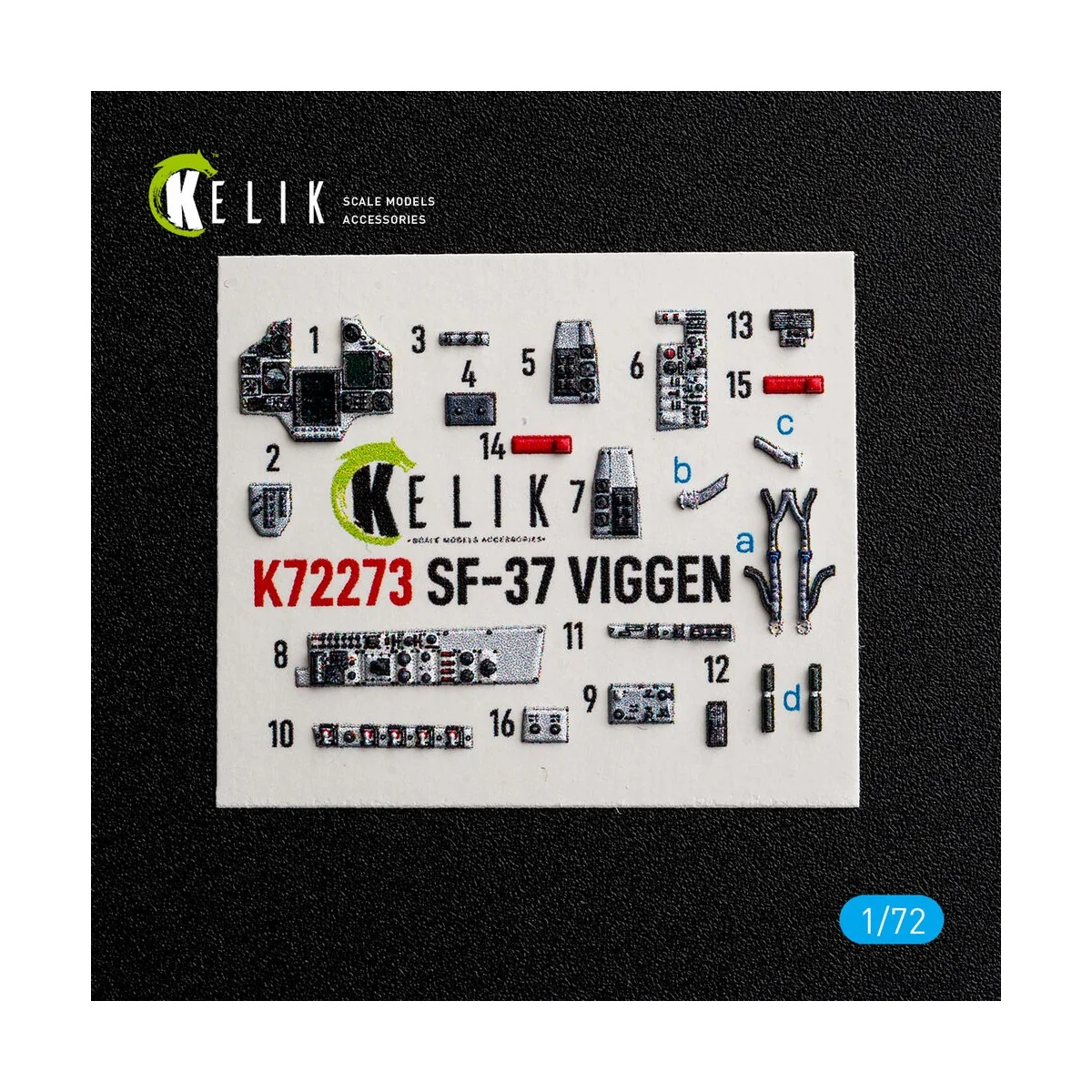 SF-37 Viggen - interior 3D decals for Special Hobby, 1/72 - Kelik K... SF-37 Viggen - interior 3D decals for Special Hobby, 1/72 - Kelik K...