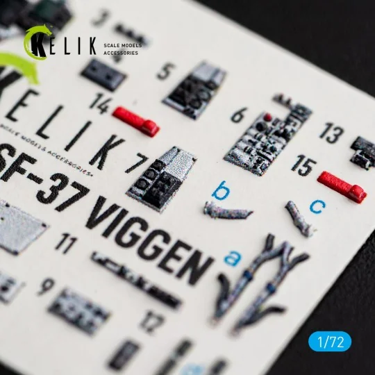 SF-37 Viggen - interior 3D decals for Special Hobby, 1/72 - Kelik K... SF-37 Viggen - interior 3D decals for Special Hobby, 1/72 - Kelik K...