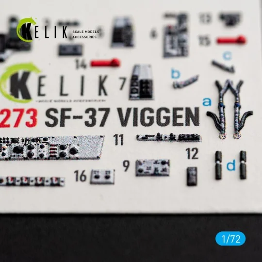 SF-37 Viggen - interior 3D decals for Special Hobby, 1/72 - Kelik K... SF-37 Viggen - interior 3D decals for Special Hobby, 1/72 - Kelik K...