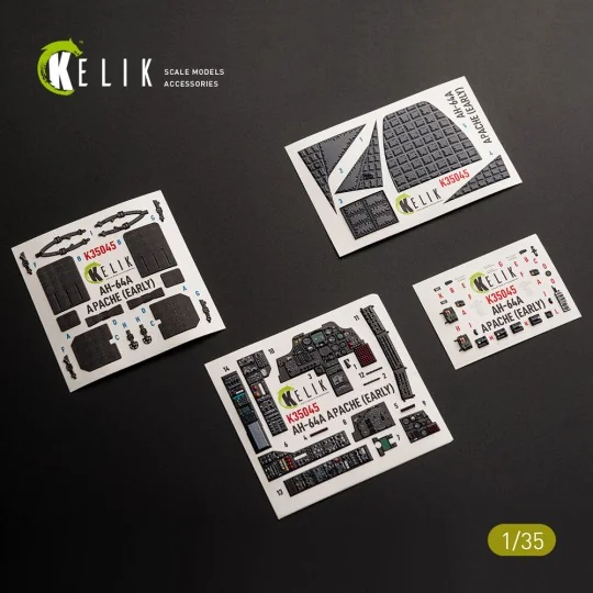 AH-64A APACHE (early) - interior 3D decals for Trumpeter, 1/35 - Ke... AH-64A APACHE (early) - interior 3D decals for Trumpeter, 1/35 - Ke...