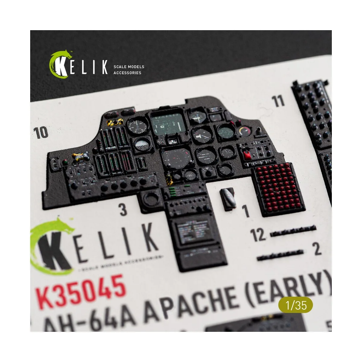 AH-64A APACHE (early) - interior 3D decals for Trumpeter, 1/35 - Ke... AH-64A APACHE (early) - interior 3D decals for Trumpeter, 1/35 - Ke...