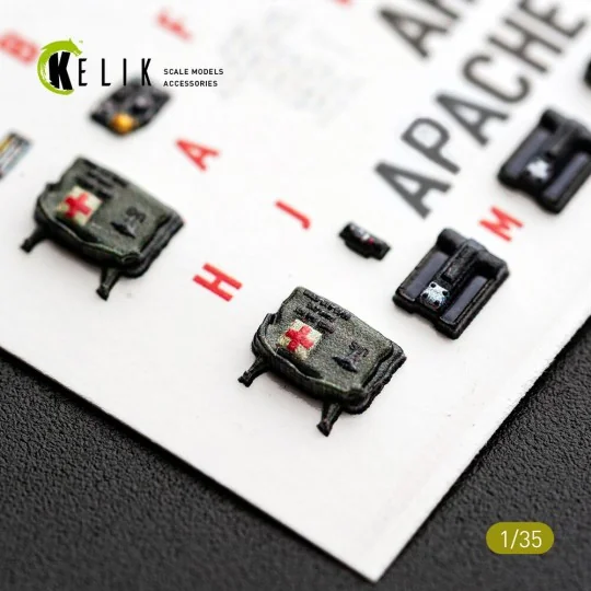 AH-64A APACHE (early) - interior 3D decals for Trumpeter, 1/35 - Ke... AH-64A APACHE (early) - interior 3D decals for Trumpeter, 1/35 - Ke...
