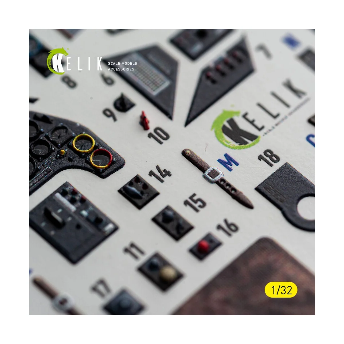 Bf-109 G2/4 - interior 3D decals for Revell, 1/32 - Kelik K32056 Bf-109 G2/4 - interior 3D decals for Revell, 1/32 - Kelik K32056