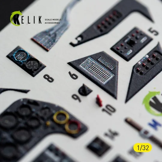 Bf-109 G2/4 - interior 3D decals for Revell, 1/32 - Kelik K32056 Bf-109 G2/4 - interior 3D decals for Revell, 1/32 - Kelik K32056