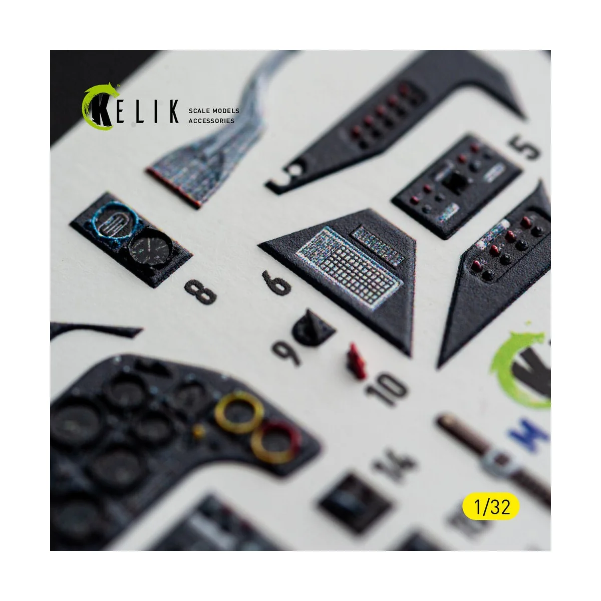 Bf-109 G2/4 - interior 3D decals for Revell, 1/32 - Kelik K32056 Bf-109 G2/4 - interior 3D decals for Revell, 1/32 - Kelik K32056