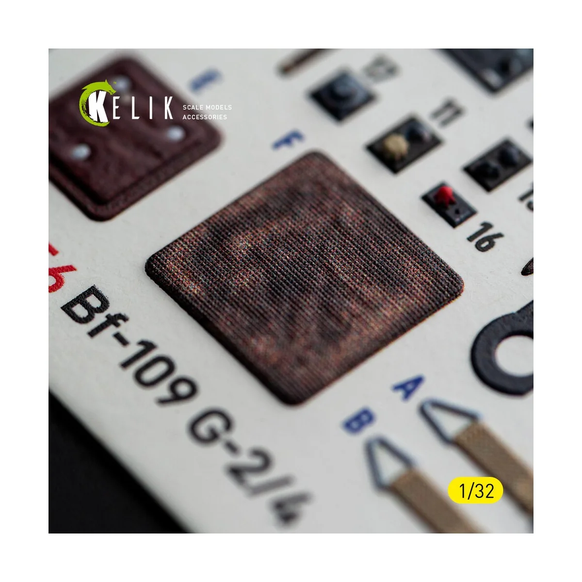 Bf-109 G2/4 - interior 3D decals for Revell, 1/32 - Kelik K32056 Bf-109 G2/4 - interior 3D decals for Revell, 1/32 - Kelik K32056