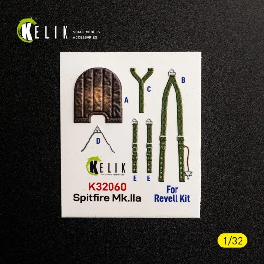 Spitfire Mk.IIa - interior 3D decals for Revell, 1/32 - Kelik K32060 Spitfire Mk.IIa - interior 3D decals for Revell, 1/32 - Kelik K32060