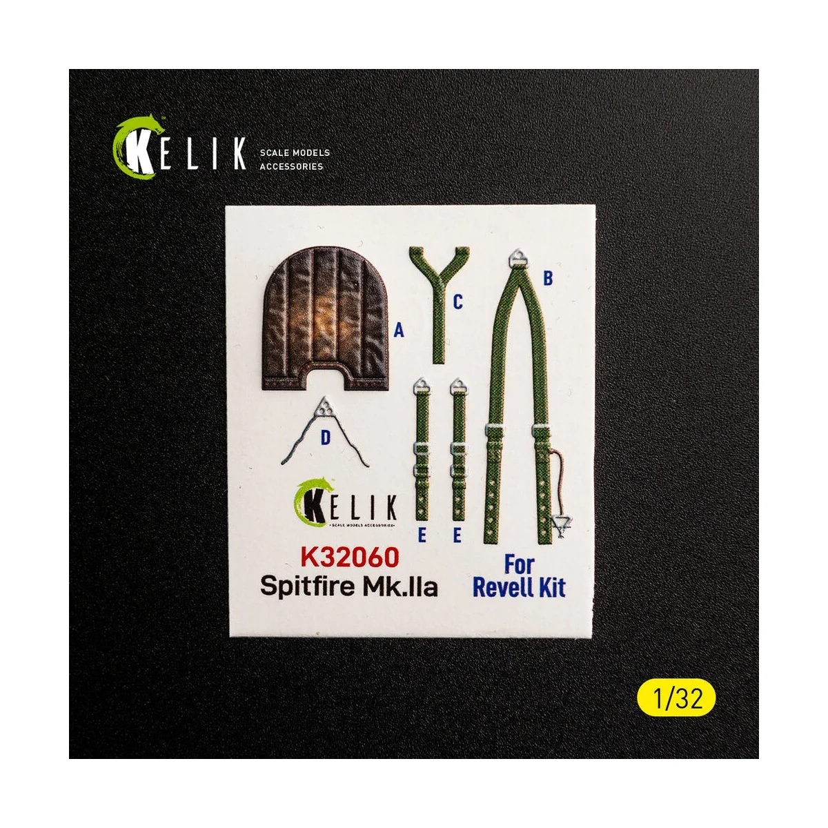Spitfire Mk.IIa - interior 3D decals for Revell, 1/32 - Kelik K32060 Spitfire Mk.IIa - interior 3D decals for Revell, 1/32 - Kelik K32060
