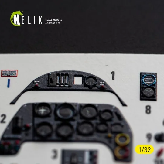 Bf-109 G2/4 - interior 3D decals for Revell, 1/32 - Kelik K32056 Bf-109 G2/4 - interior 3D decals for Revell, 1/32 - Kelik K32056