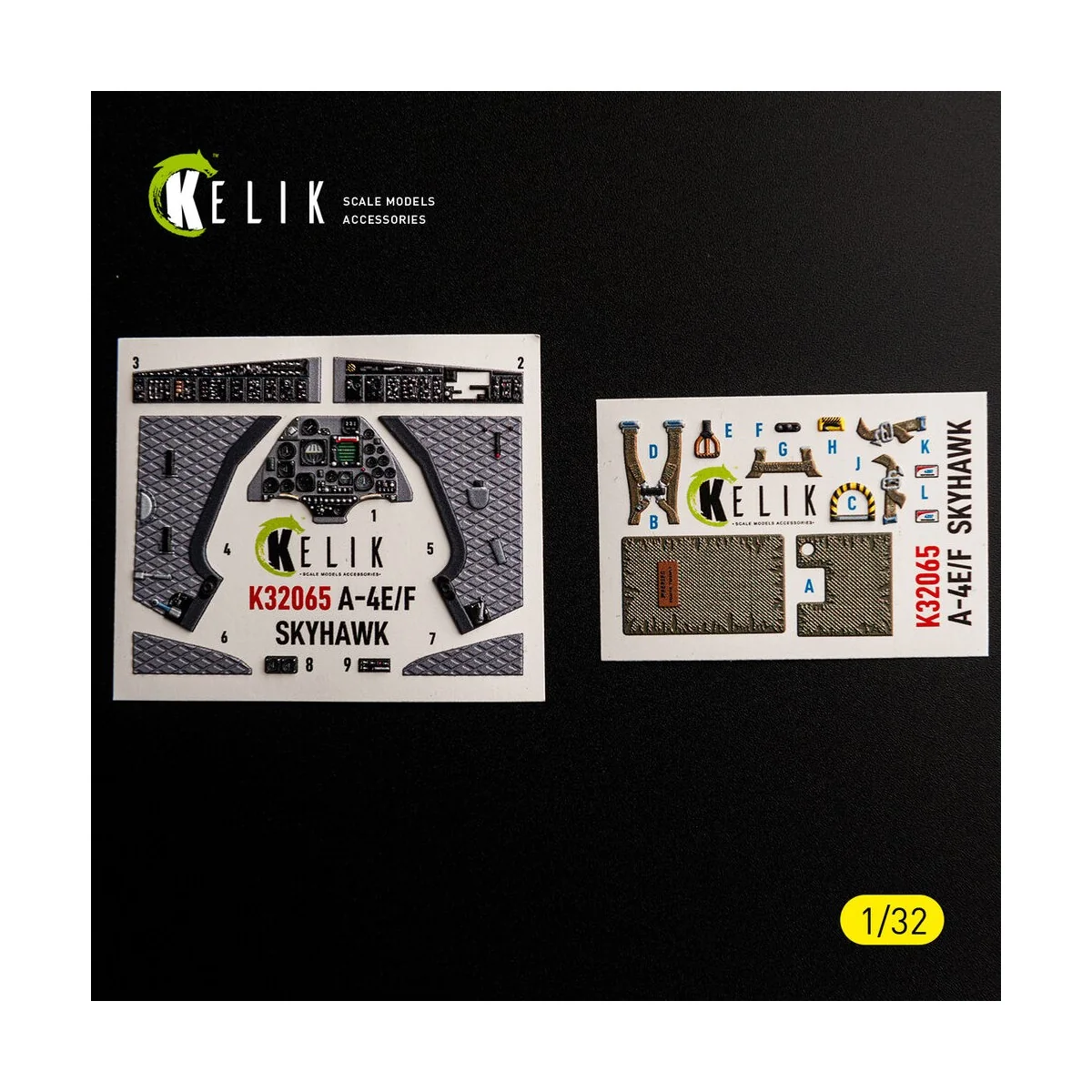 A-4E/F SKYHAWK - interior 3D decals for Hasegawa, 1/32 - Kelik K32065 A-4E/F SKYHAWK - interior 3D decals for Hasegawa, 1/32 - Kelik K32065