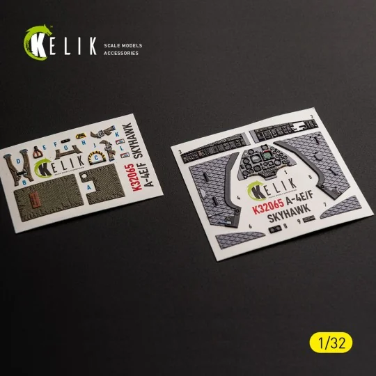 A-4E/F SKYHAWK - interior 3D decals for Hasegawa, 1/32 - Kelik K32065 A-4E/F SKYHAWK - interior 3D decals for Hasegawa, 1/32 - Kelik K32065