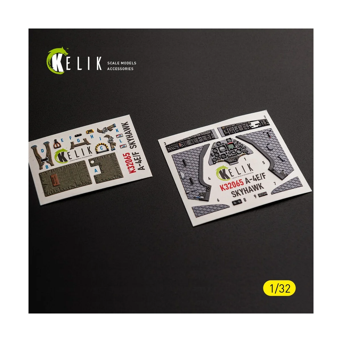 A-4E/F SKYHAWK - interior 3D decals for Hasegawa, 1/32 - Kelik K32065 A-4E/F SKYHAWK - interior 3D decals for Hasegawa, 1/32 - Kelik K32065