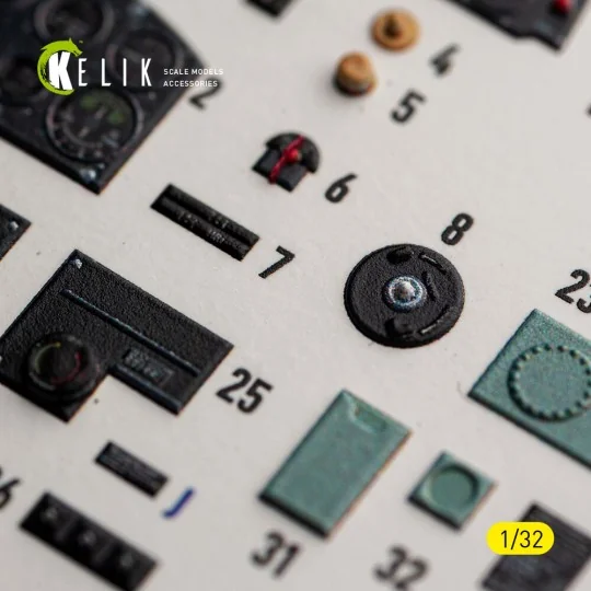 Spitfire Mk.IIa - interior 3D decals for Revell, 1/32 - Kelik K32060 Spitfire Mk.IIa - interior 3D decals for Revell, 1/32 - Kelik K32060