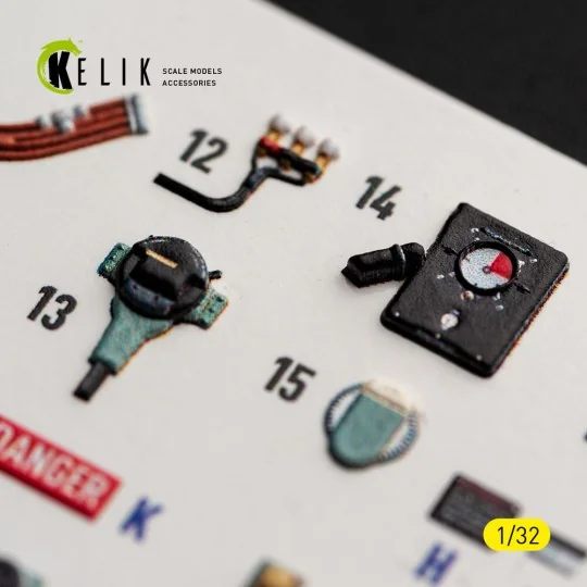 Spitfire Mk.IIa - interior 3D decals for Revell, 1/32 - Kelik K32060 Spitfire Mk.IIa - interior 3D decals for Revell, 1/32 - Kelik K32060
