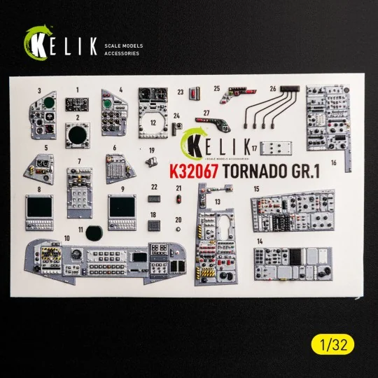 TORNADO GR.1 - interior 3D decals for Revell, 1/32 - Kelik K32067 TORNADO GR.1 - interior 3D decals for Revell, 1/32 - Kelik K32067