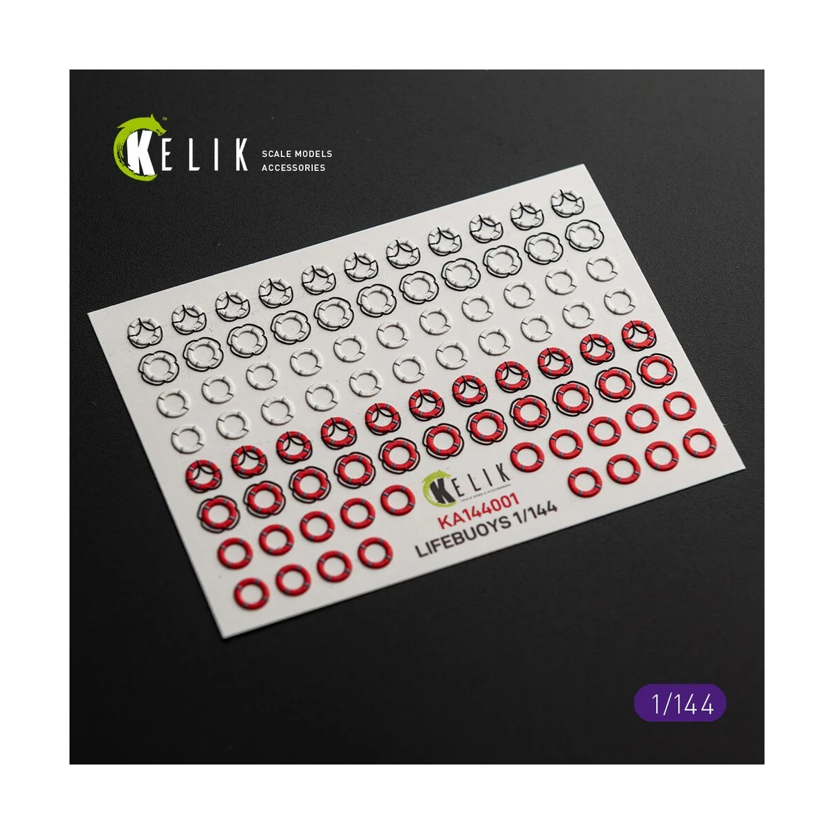 LIFEBUOYS - 3D Decal for models, 1/144 - Kelik KA144001 LIFEBUOYS - 3D Decal for models, 1/144 - Kelik KA144001