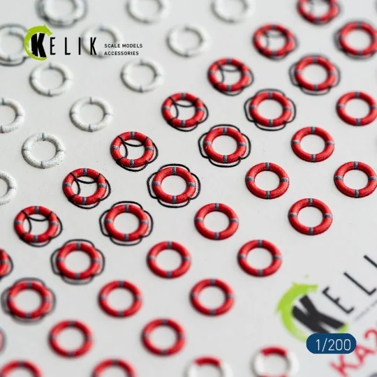 LIFEBUOYS - 3D Decal for models, 1/20 - Kelik KA200001 LIFEBUOYS - 3D Decal for models, 1/20 - Kelik KA200001