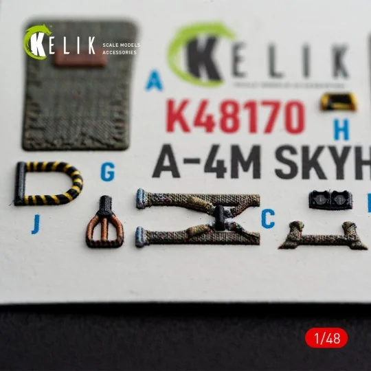 A-4M SKYHAWK - interior 3D decals for Hasegawa, 1/48 - Kelik K48170 A-4M SKYHAWK - interior 3D decals for Hasegawa, 1/48 - Kelik K48170