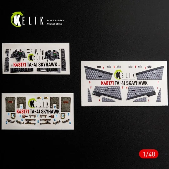 TA-4J SKYHAWK - interior 3D decals for Hasegawa, 1/48 - Kelik K48171 TA-4J SKYHAWK - interior 3D decals for Hasegawa, 1/48 - Kelik K48171