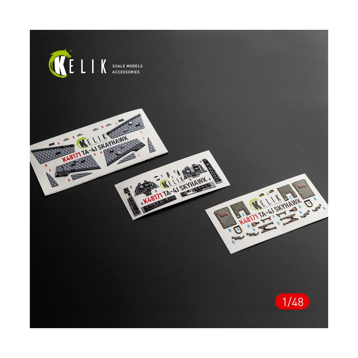 TA-4J SKYHAWK - interior 3D decals for Hasegawa, 1/48 - Kelik K48171 TA-4J SKYHAWK - interior 3D decals for Hasegawa, 1/48 - Kelik K48171
